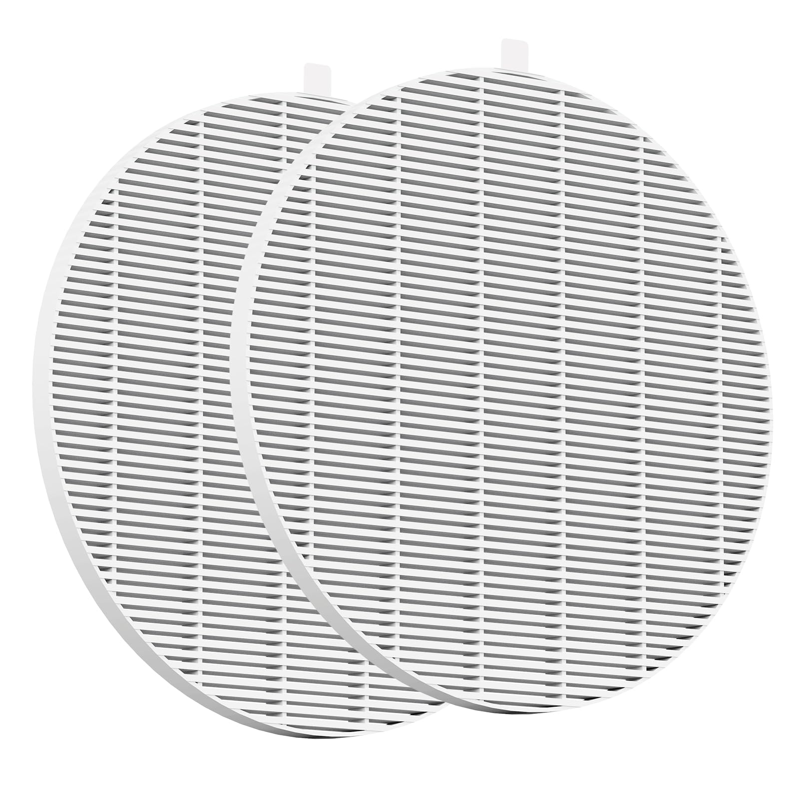 Two white replacement filters for the POWCUBE nail dust collector